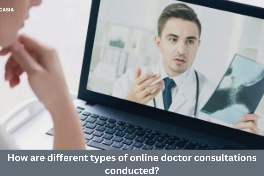 How are different types of online doctor consultations conducted?