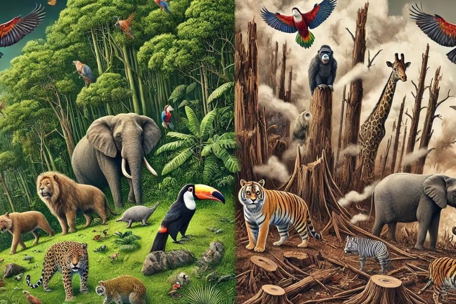 What Animals are affected by Deforestation?